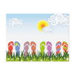 fatfatin Flip Flops Fun in the Sun Custom Postcard postcards