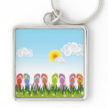 fatfatin Flip Flops Fun In The Sun Keychain keychains