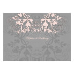 fatfatin Floral Flourish Baby Pink Wedding Invitat Custom Invitations
