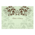 fatfatin Floral Flourish Coffee Wedding Invitation