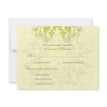 fatfatin Floral Flourish Lime (R) RSVP Card Custom Invitation