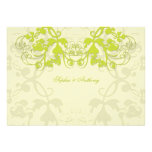 fatfatin Floral Flourish Lime Wedding Invitation