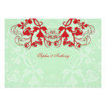 fatfatin Floral Flourish Red Wedding Invitation