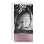 fatfatin Floral Paisley Photo Birth Announcement Photo Card