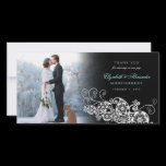 fatfatin Floral Paisley White Wedding TQ Card Personalized Photo Card