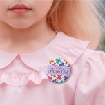 fatfatin Fun Daisy Pop Wedding Name Tag Button buttons