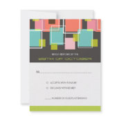 fatfatin Fun Retro Cubes 03 RSVP Card invitation