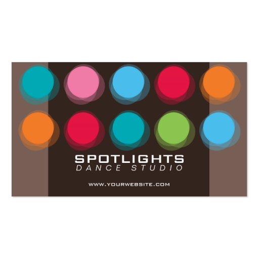 fatfatin Fuzzy Color Dots Fun Profile Card Business Card Template (front side)