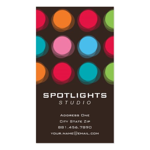 fatfatin Fuzzy Color Dots Profile Card Business Card (front side)
