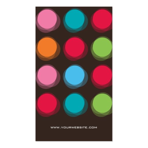 fatfatin Fuzzy Color Dots Profile Card Business Card (back side)