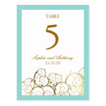 fatfatin Golden Spirals Table Number Postcard