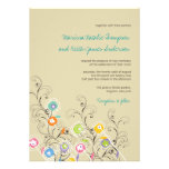 fatfatin Groovy Flower Garden 2 Wedding Invitation invitations