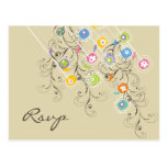 fatfatin Groovy Flower Garden RSVP Postcard postcards
