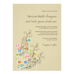 fatfatin Groovy Flower Garden Wedding Invitation invitations