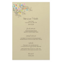 fatfatin Groovy Flower Garden Wedding Menu Flyer Design
