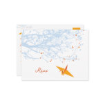 fatfatin Hanging Paper Cranes & Branch RSVP Postca Postcard