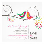 fatfatin Kissing Summer Birds Save The Date Invite