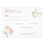 fatfatin Kissing Summer Birds Wedding RSVP Card Personalized Invitation