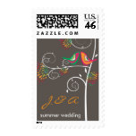 fatfatin Kissing Summer Birds Wedding Stamps