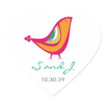 fatfatin Kissing Summer Birds Wedding Stickers stickers