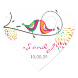 fatfatin Kissing Summer Birds Wedding Stickers stickers