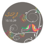 fatfatin Kissing Summer Birds Wedding Stickers stickers