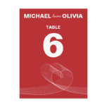 fatfatin Loopy Love Lines Table Number Card postcards