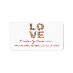 fatfatin LOVE Spring Flowers Address Labels labels