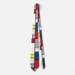 fatfatin Mondrian + Retro Circles Pattern Tie