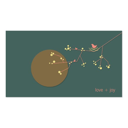 fatfatin Nesting Bird and Family 02 Profile Card Business Card Templates (front side)