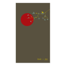 fatfatin Nesting Bird and Family 03 Profile Card Business Card Template