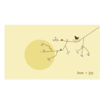 fatfatin Nesting Bird and Family 04 Profile Card Business Card Template