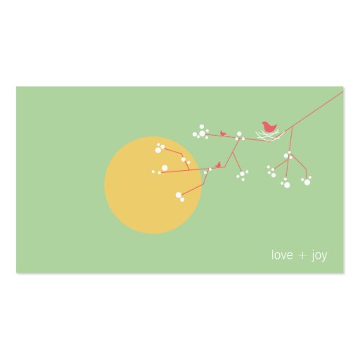 fatfatin Nesting Bird and Family 05 Profile Card Business Cards (front side)