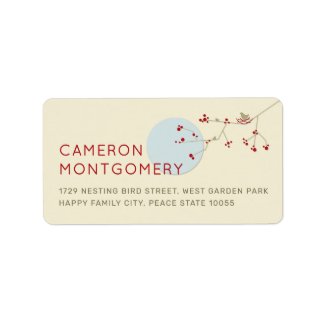 fatfatin Nesting Bird + Family *1 Address Label label