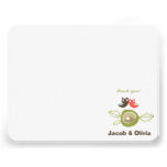 fatfatin Nesting Owl Family Thank You Card Personalized Announcement
