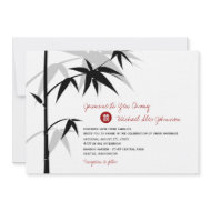 fatfatin Oriental Bamboo Wedding Invite invitation