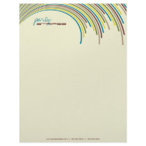 fatfatin Party Stripes Modern Letterhead