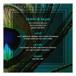 fatfatin Peacock Feather Wedding Menu Announcements