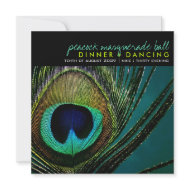 fatfatin Photography Peacock Feather Party Invite invitation