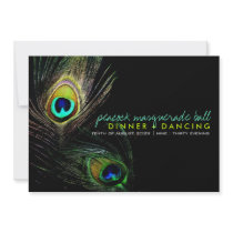 fatfatin Photography Peacock Feathers 2 Party Custom Invitations