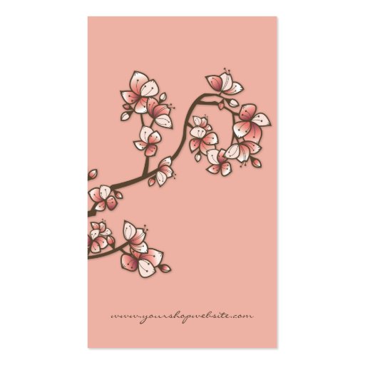 fatfatin Pink Peach Blossoms 2 Business Card (back side)