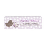 fatfatin Purple Damask Chicks Address Labels labels