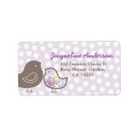 fatfatin Purple Damask Chicks Address Labels labels