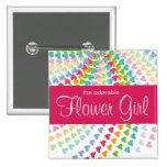 fatfatin Rainbow Heart Sprinkles Wedding Name Tag Pin