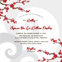 cherry blossom wedding invitation cards
