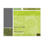 fatfatin Retro Circles Blocks Green Save The Date Postcards