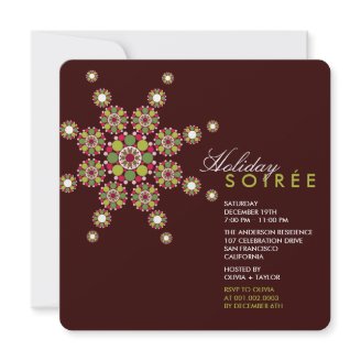 fatfatin Retro Holiday Star Holiday Party Invite