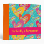 fatfatin Retro Pop Valentine Hearts Custom Binder