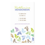 fatfatin Retro Rainbow Chicks Pattern Profile Card Business Cards