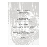 fatfatin Rustic Wood Winter Wedding Menu Custom Invitation